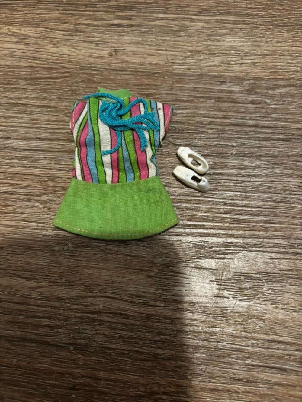 Topper Dawn doll clothes Dancing Series cotton green mini w/stripes 786
